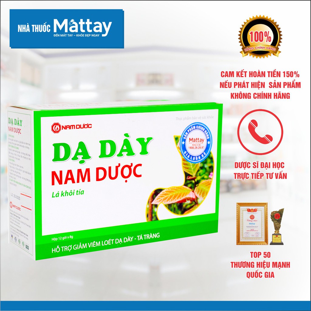 ✅  Dạ Dày Nam Dược - Hộp 12 Gói - Hỗ Trợ Giảm Viêm Loét Dạ Dày, Tá Tràng  [Date xa]