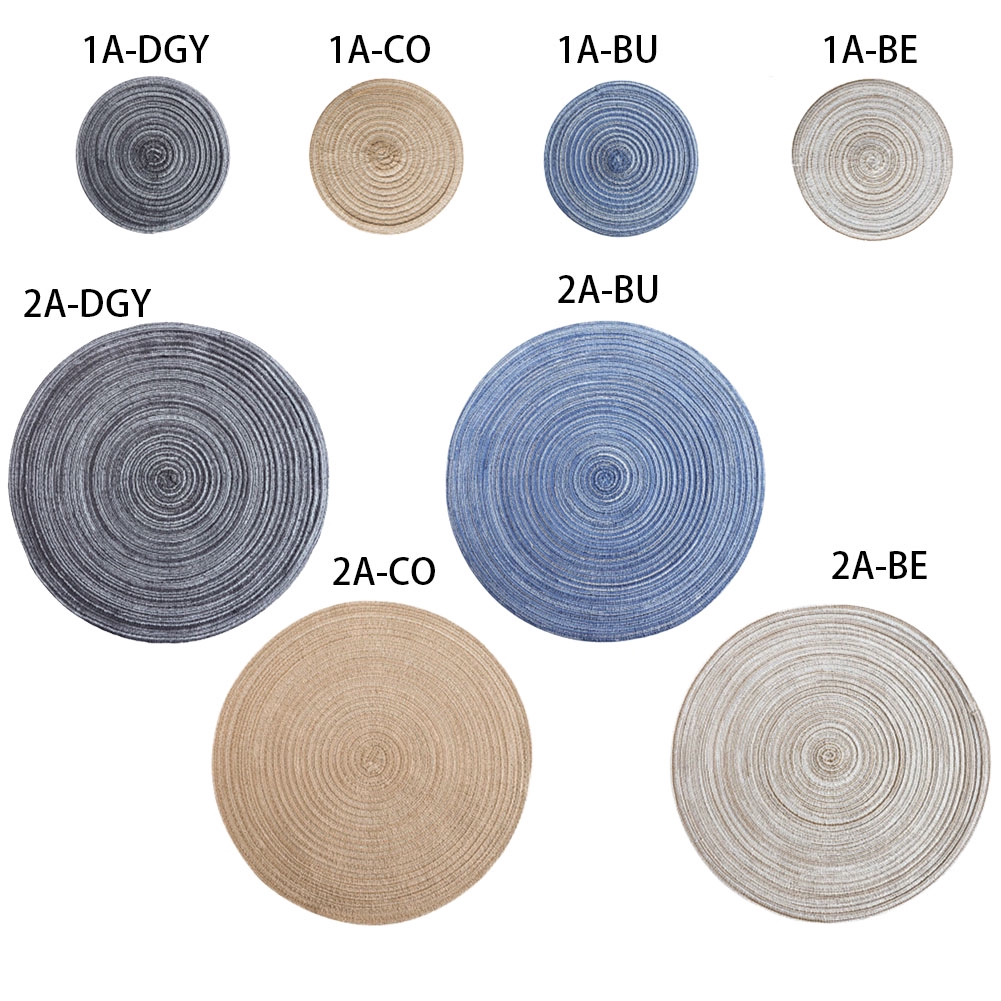 Tấm lót trải bàn bằng sợi gai hình tròn xinh xắn