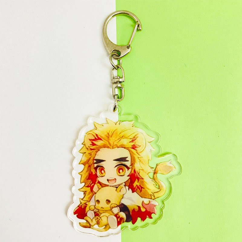 (Nhiều mẫu) Móc khóa KIMETSU NO YAIBA THANH GƯƠM DIỆT QUỶ ver TAI THÚ Mica trong acrylic