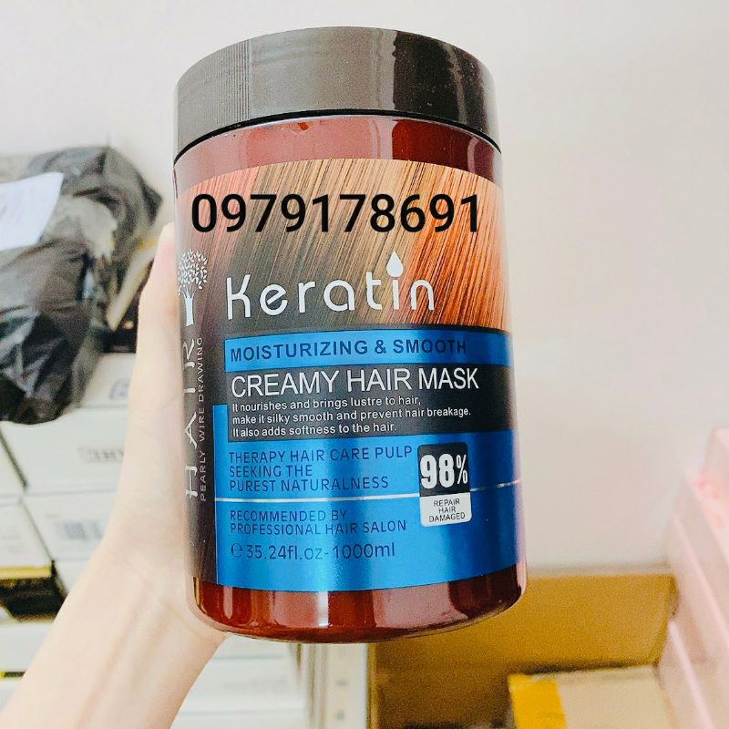 Hấp ủ + xả karatin phụ hồi hư tổn 1000ml ( hàng loại 1)