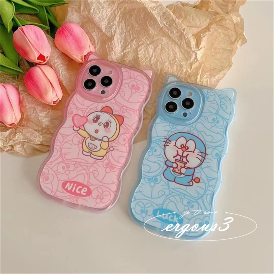 Cat EarỐp Điện Thoại Mềm Hình Tai Mèo Doraemon Dễ Thương Cho iPhone 14 13 12 11 Pro Max SE2020 X XR Xs Max 7 8 6 6s Plus