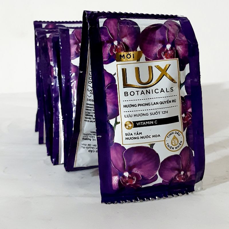 Dây Sữa Tắm Lux Thiên nhiên hương hoa Phong lan 12 gói x6g