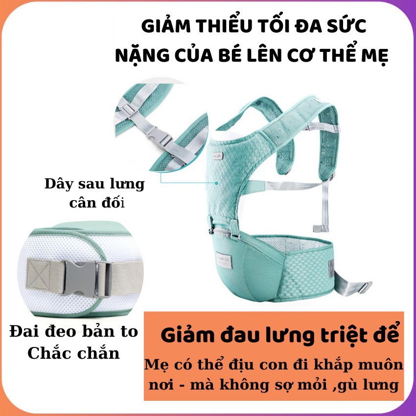 Địu lưới thoáng khí cho em bé Aingtree chống gù