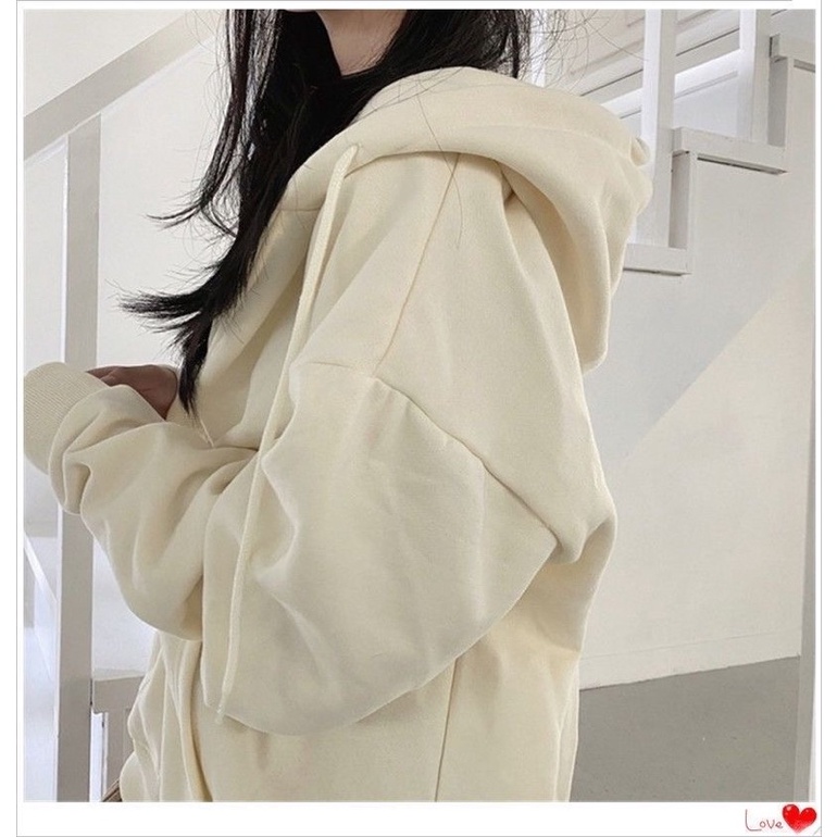 Hoodie zip có mũ xinh xắn thêm lớp bông ấm