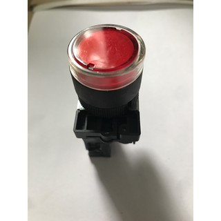(CHANAN) Nút nhấn có đèn màu Đỏ EKPB2-BE102 220V Phi 22