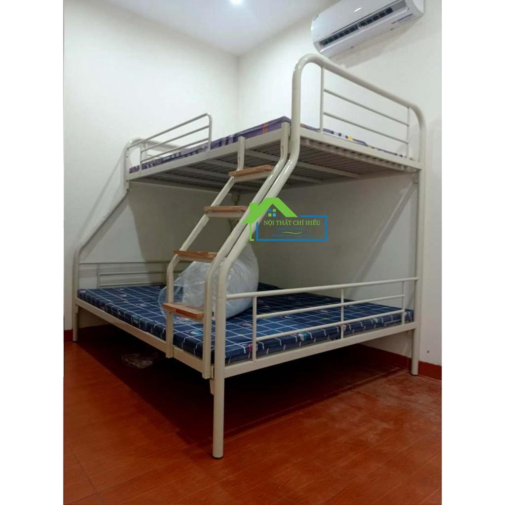 Giường sắt 2 tầng trên 1m2 dưới 1m6 hàng cao cấp, dễ tháo lắp di chuyển