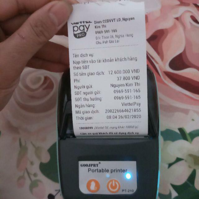 [tặng giấy in] Máy in hóa đơn bluetooth không dây GOOJPRT PT-210 | BigBuy360 - bigbuy360.vn