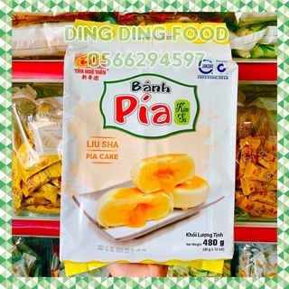 Mới - (Thùng 10 Túi) Bánh Pía Mini Kim Sa Đậu Trứng (480g 12 Bánh) Tân Huê Viên, Không Sầu Riêng, Ăn Vặt, DING DING FOOD