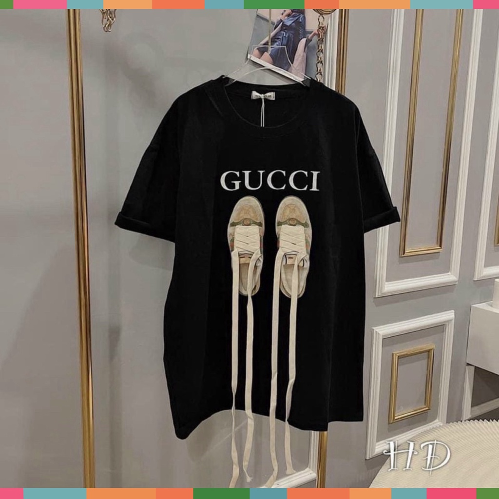 Áo thun nam nữ GC Đôi Giày, Áo thun unisex tay lỡ 3158 ullzang form rộng oversize chất liệu Cotton xịn dày dặn A3 | BigBuy360 - bigbuy360.vn