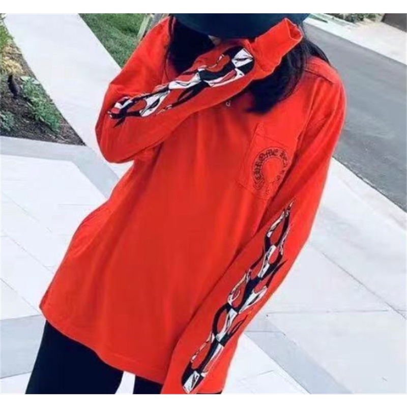 Áo Thun Cotton Tay Dài In Họa Tiết Hoạt Hình Phong Cách Thể Thao Thời Trang Unisex