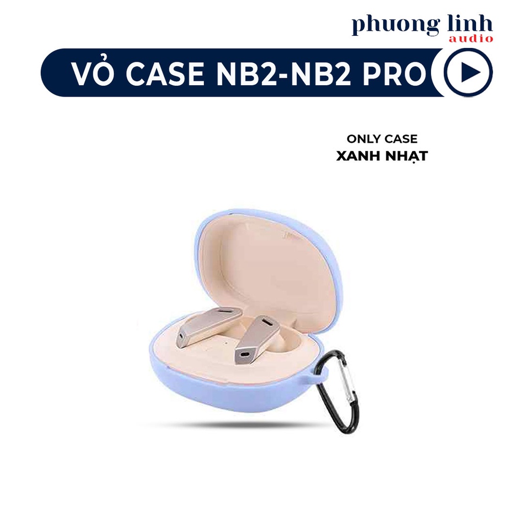 Vỏ bọc bảo vệ hộp sạc tai nghe bluetooth EDIFIER TWS NB2 / NB2 Pro bằng silicone chống bụi bẩn có kèm móc khóa