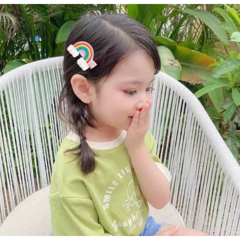 Kẹp Tóc Kiểu Hàn Quốc Dễ Thương Xinh Xắn Dành Cho Bé Gái