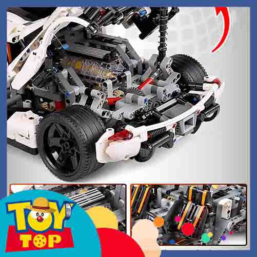Đồ chơi lắp ráp ô tô ghép Technic siêu xe Koenigsegg KHÔNG điều khiển xếp hình Mould King 13120