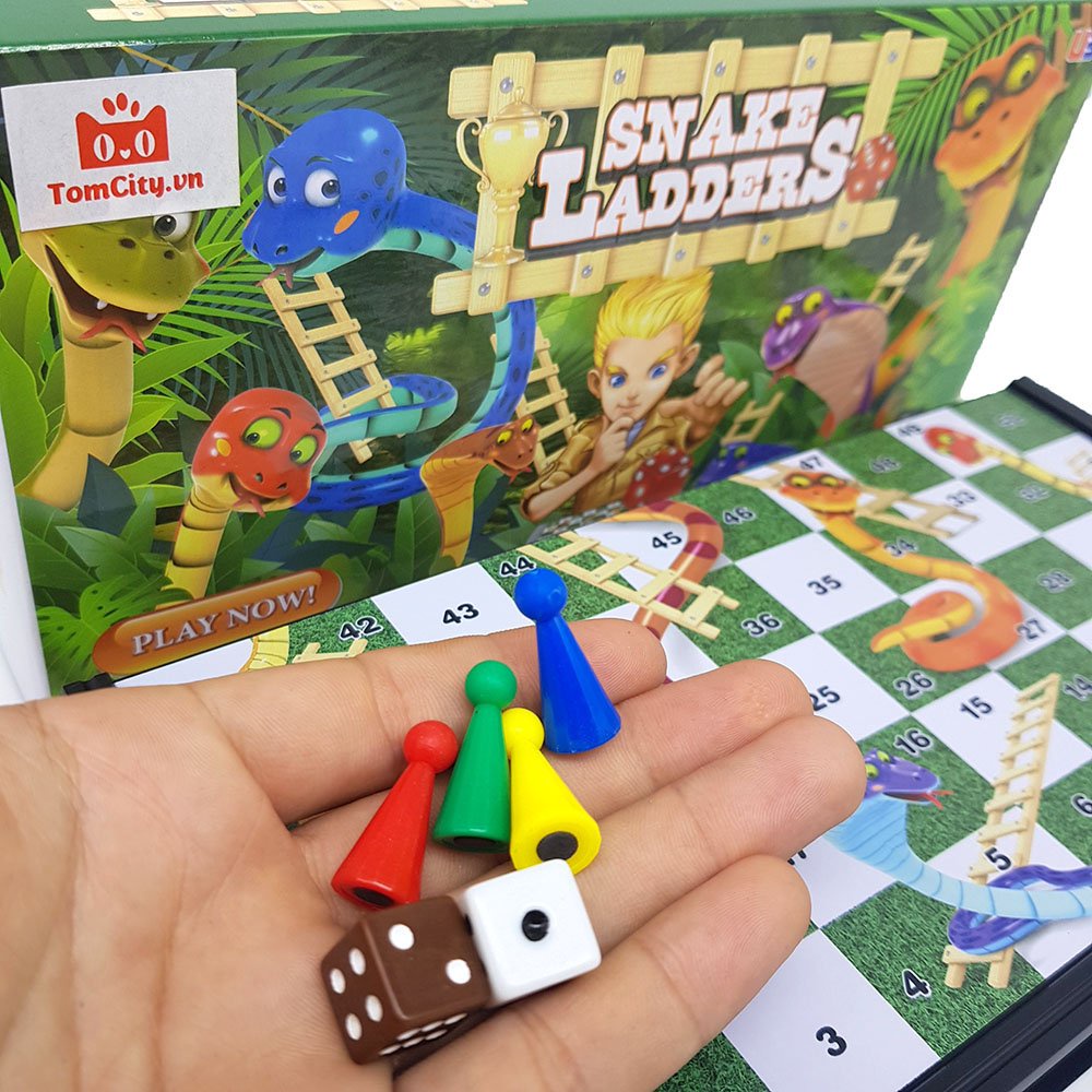 Trò chơi Boardgame Cờ Rắn Và Thang nam châm - Snakes Ladders cho bé (UB)