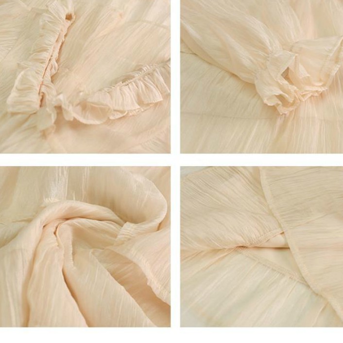 Áo Chiffon Tay Dài Dáng Rộng Kiểu Hàn Quốc Thời Trang Mùa Thu Dành Cho Nữ