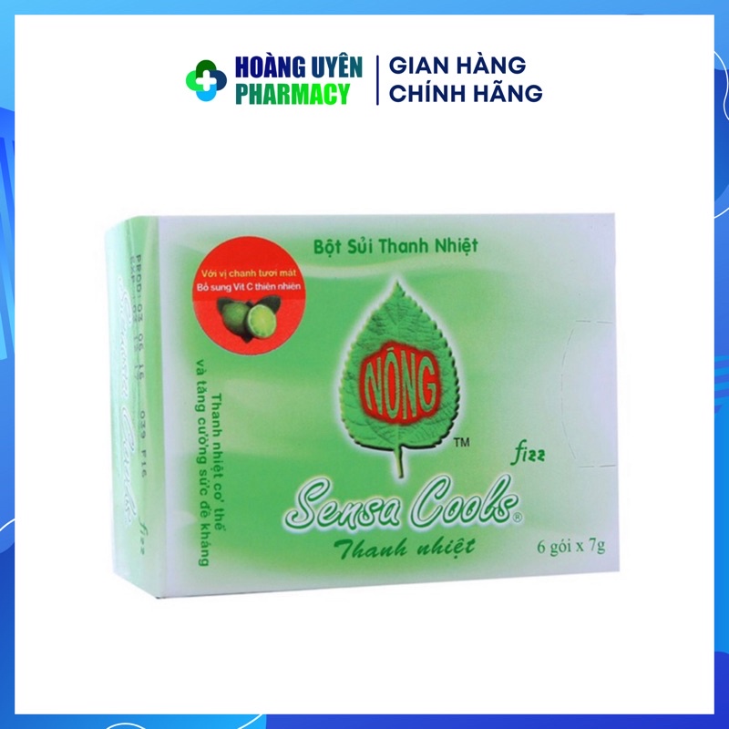 Bột sủi thanh nhiệt Sensa cools (Sensacool) - Hộp 6 gói