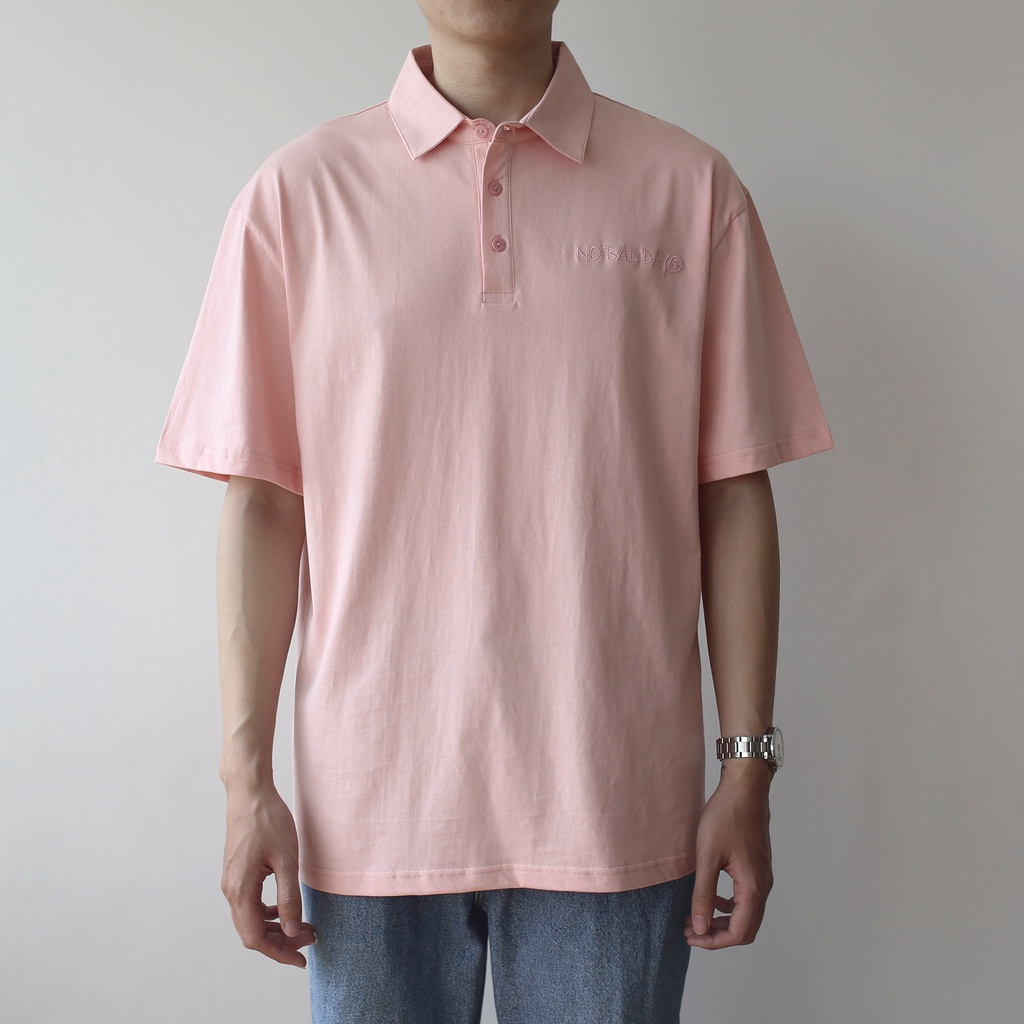 Áo Polo form rộng JOG04 thêu &quot; No bad days &quot; , phong cách unisex