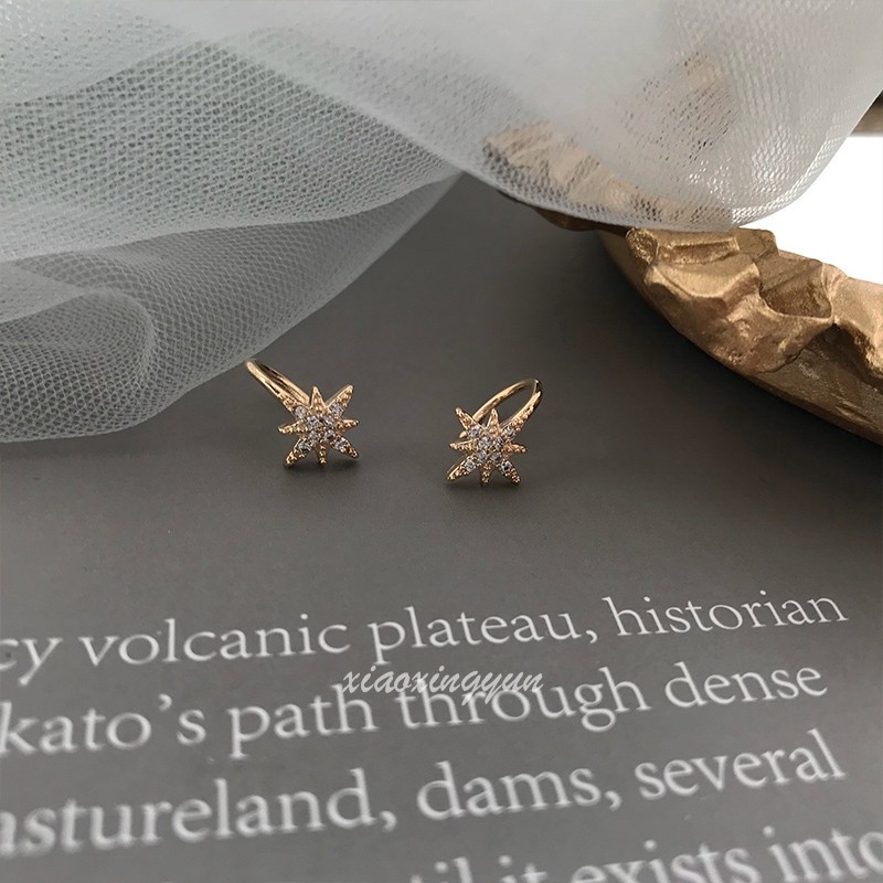 Khuyên Kẹp Sụn Tai Không Xỏ Lỗ Hình Ngôi Sao Đơn Giản