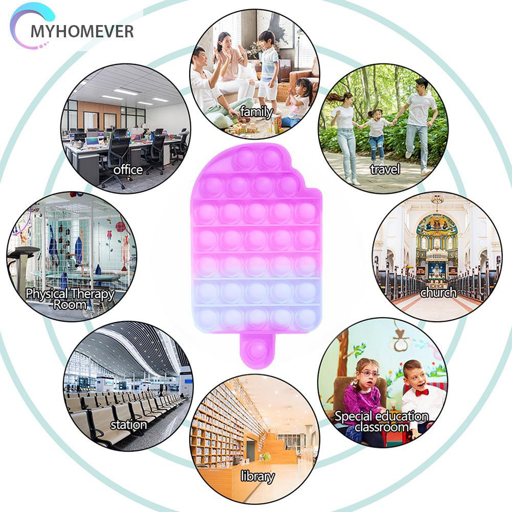 Pop It Fidget Đồ chơi Color Changing Popsicle Push Bubble Sensory Đồ chơi Fidget Stress Relieve Đồ chơis