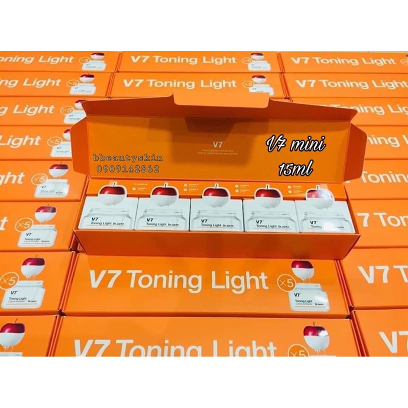 Kem Mặt V7 Toning Light Dr.Jart+ Mini Size 15ml - Kem Mặt V7 Pink Toning Dr.Jart 15ml