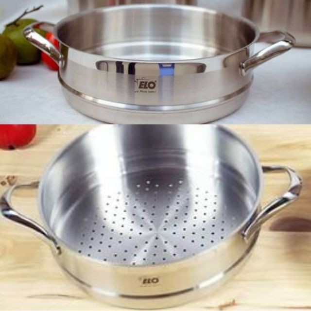 Xửng Hấp Inox 304 Đáy Liền Cao Cấp Elo Montana - Đức, Size 24 cm, Đáy Từ Liền Khối Tiếp Nhiệt Nhanh Đun Bếp Từ