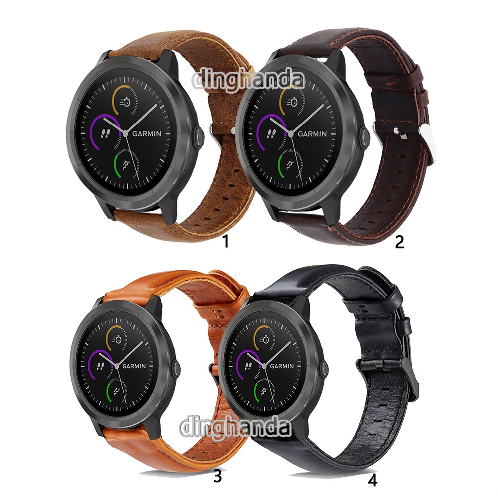 Dây đeo bằng da thật cho đồng hồ thông minh Garmin Vivoactive 3