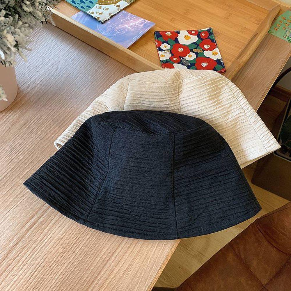 Nón Bucket Màu Trơn Phong Cách Harajuku Thời Trang Mùa Hè