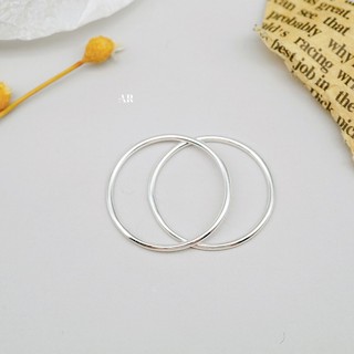 Nhẫn bạc ta AURA nữ kiểu dáng tròn basic-AURASILVER-N01