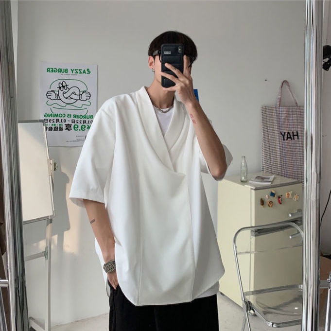 Áo Sơ Mi Ngắn Tay Thiết Kế Sang Trọng Thời Trang Mùa Hè Cho Nam