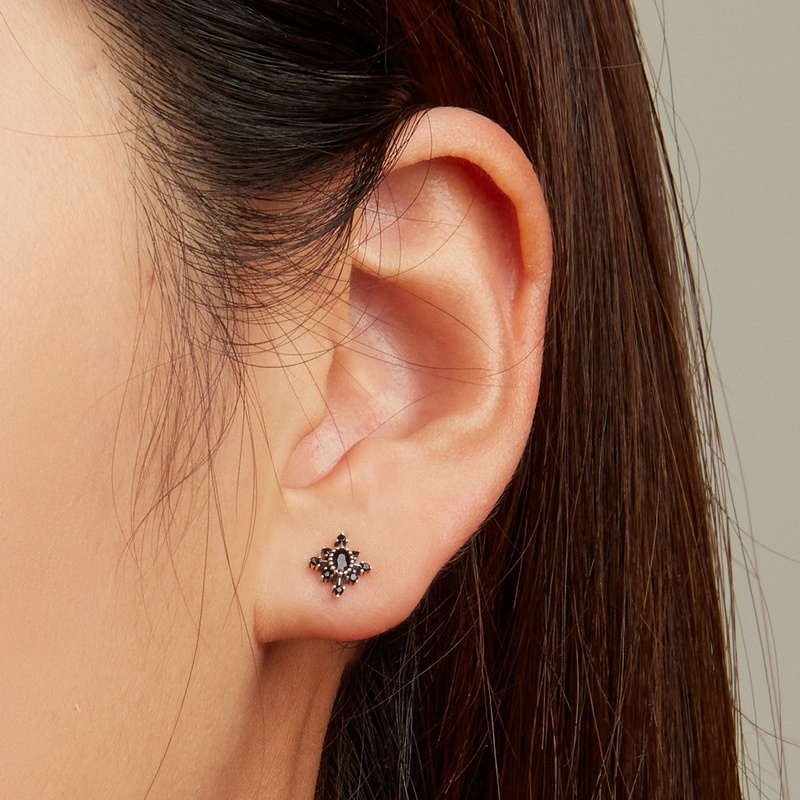 BAMOER Bông Tai HìNh Ngôi Sao Xi bạc 925 ThờI Trang