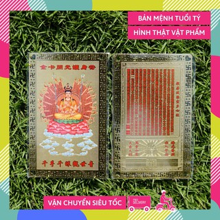 Kim bài Phật Bản Mệnh gia hộ tuổi Tý - Phật Thiên Thủ Thiên Nhãn độ trì