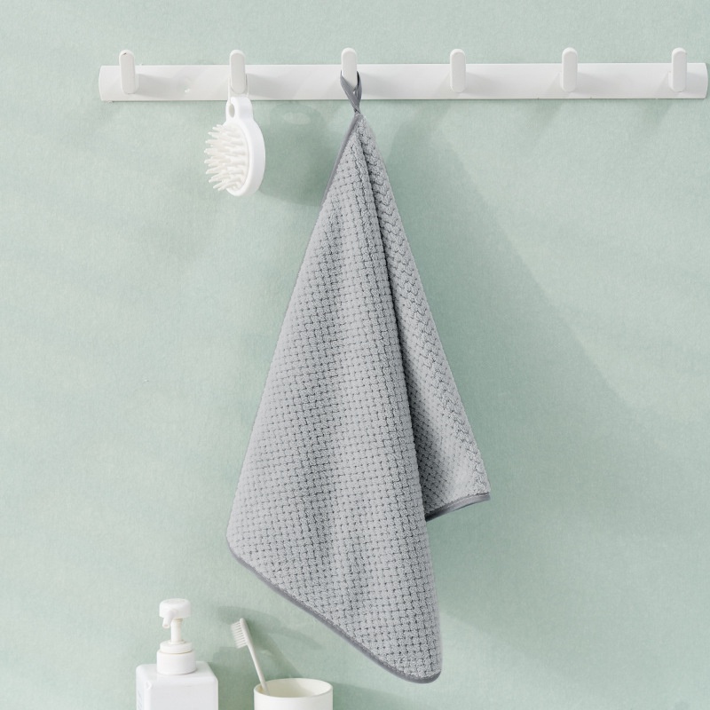 Khăn lau mặt lông mềm siêu thấm nước , khăn tắm size 35x75 cm có quai treo tường tiện lợi - Elliver