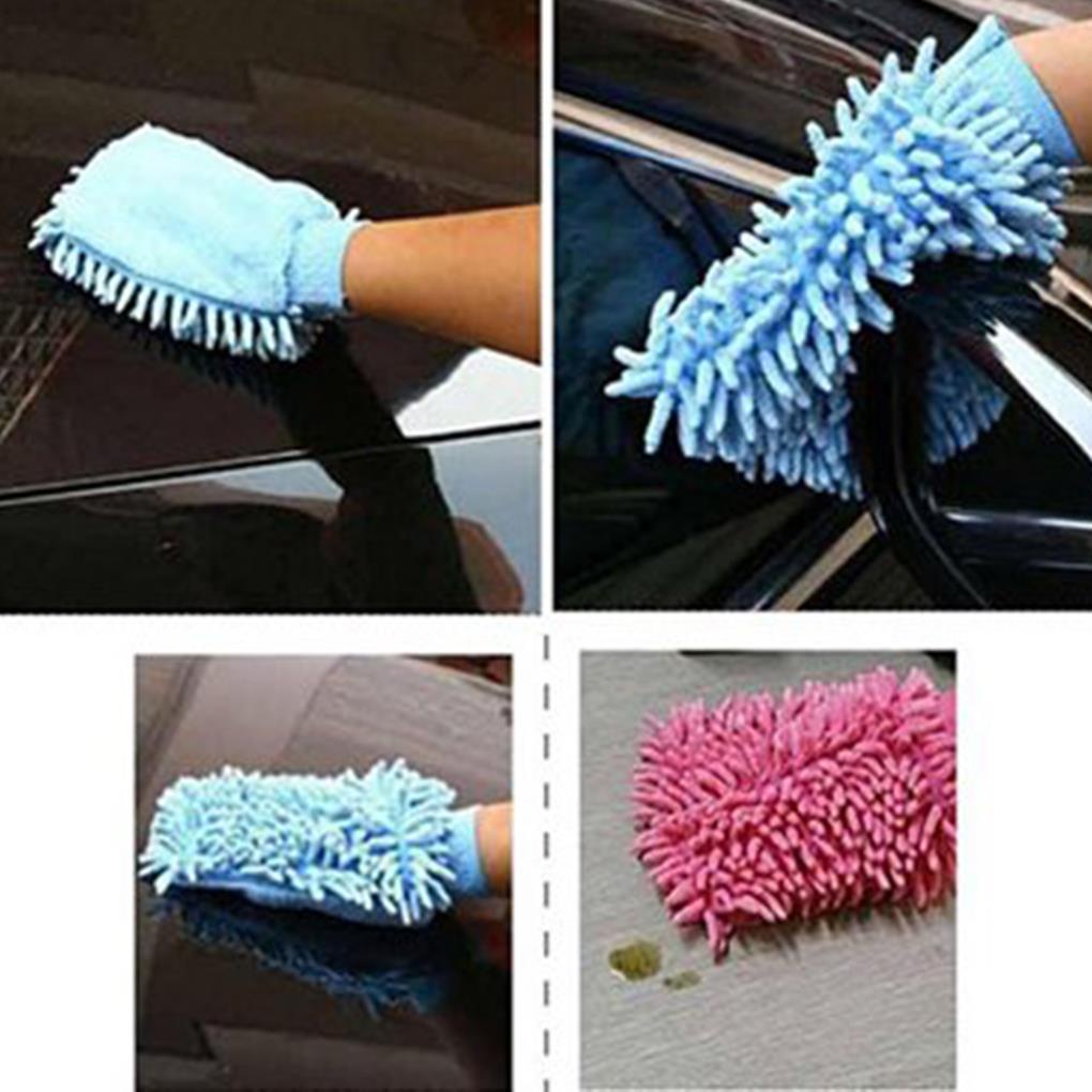 Set 2 Găng Tay Vi Sợi Lau Chùi Xe Ô Tô Đa Năng