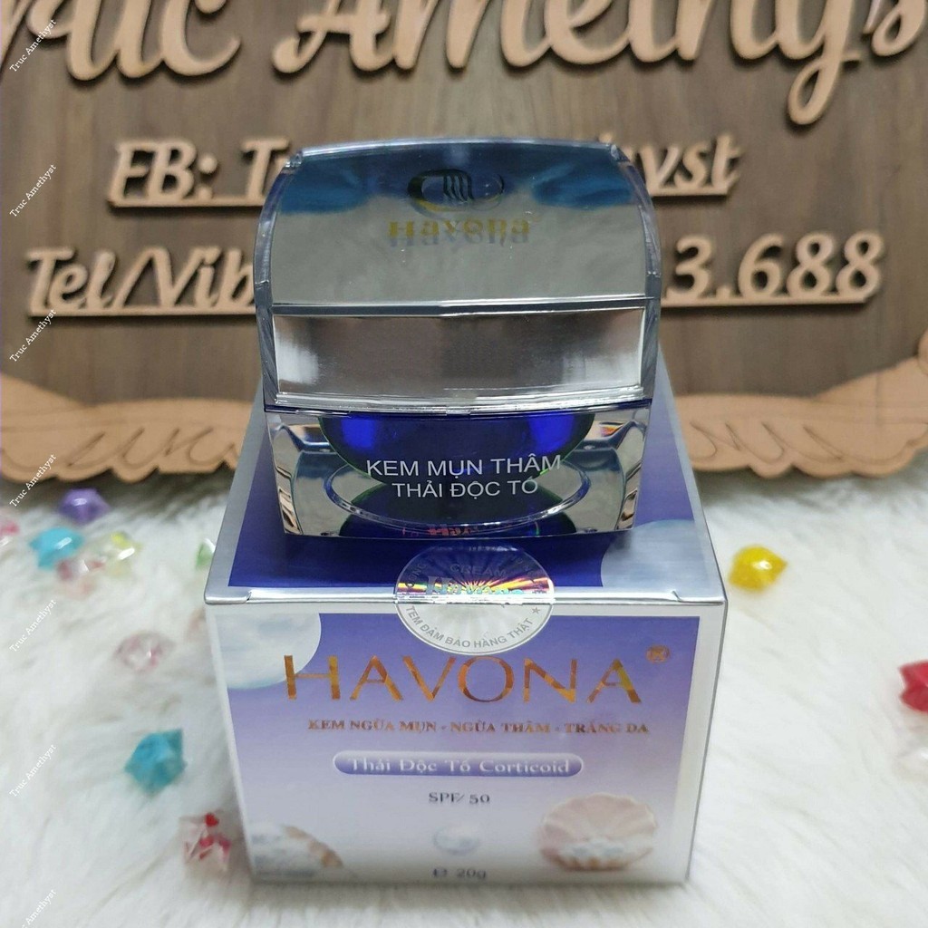 KEM NGỪA MỤN NGỪA THÂM TRẮNG DA HAVONA THẢI ĐỘC TỐ CORTICOID