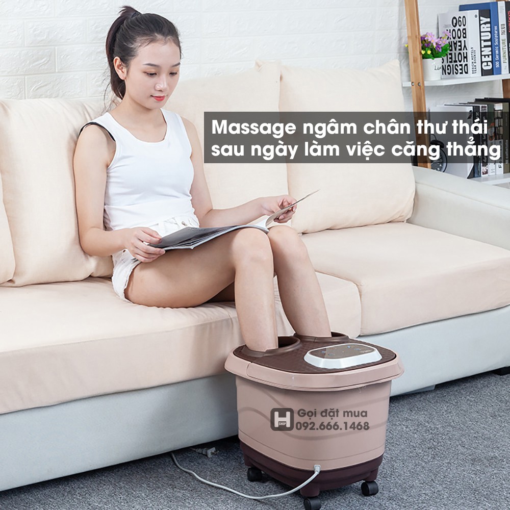 Bồn Massage chân Tự Động Làm Nóng Nước, Bồn Ngâm Chân, Giúp Lưu Thông Khí Huyết, BH 23 Tháng