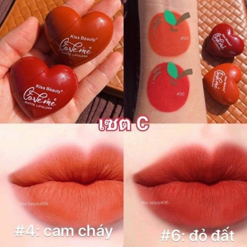 ❤❤Son kem lì trái tim kiss beauty cover me chính hãng