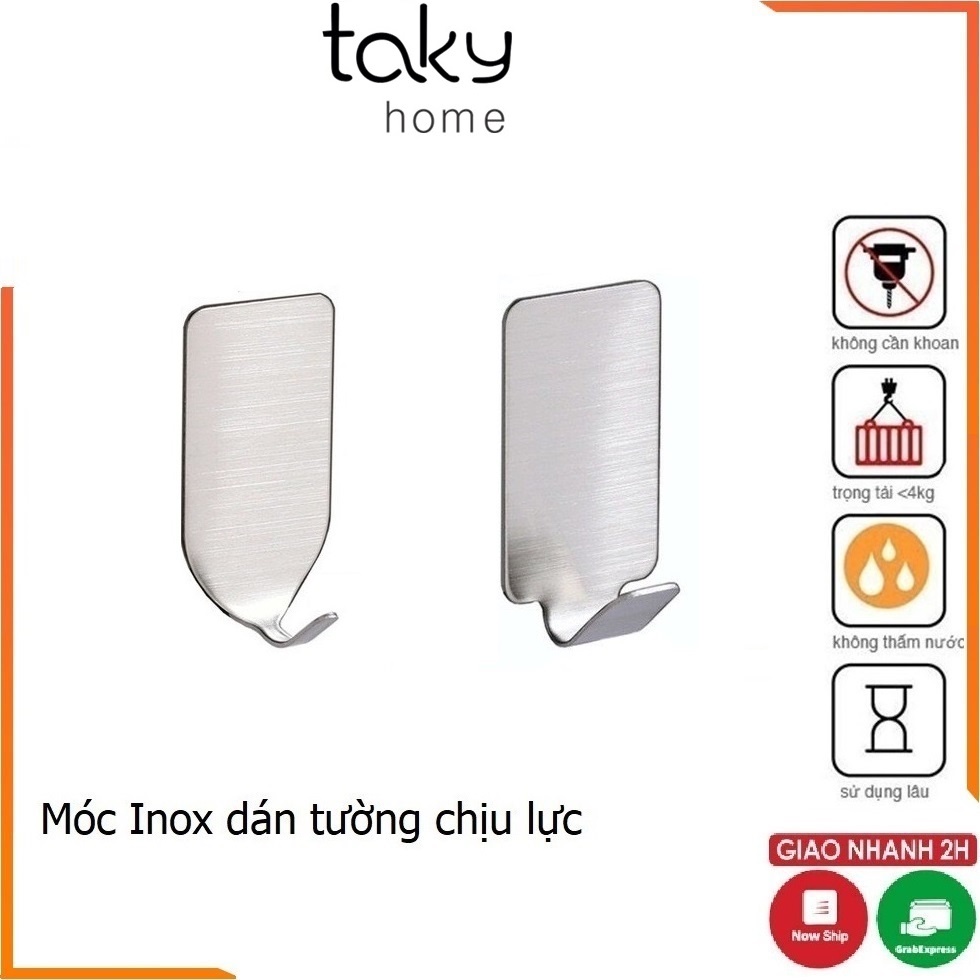 Móc Dán Tường Siêu Dính, Treo Đồ Đa Năng, Móc Inox Siêu Chắc Chắn, Chịu Lực Tốt, Tiện Lợi. TakyHome 2001-2002