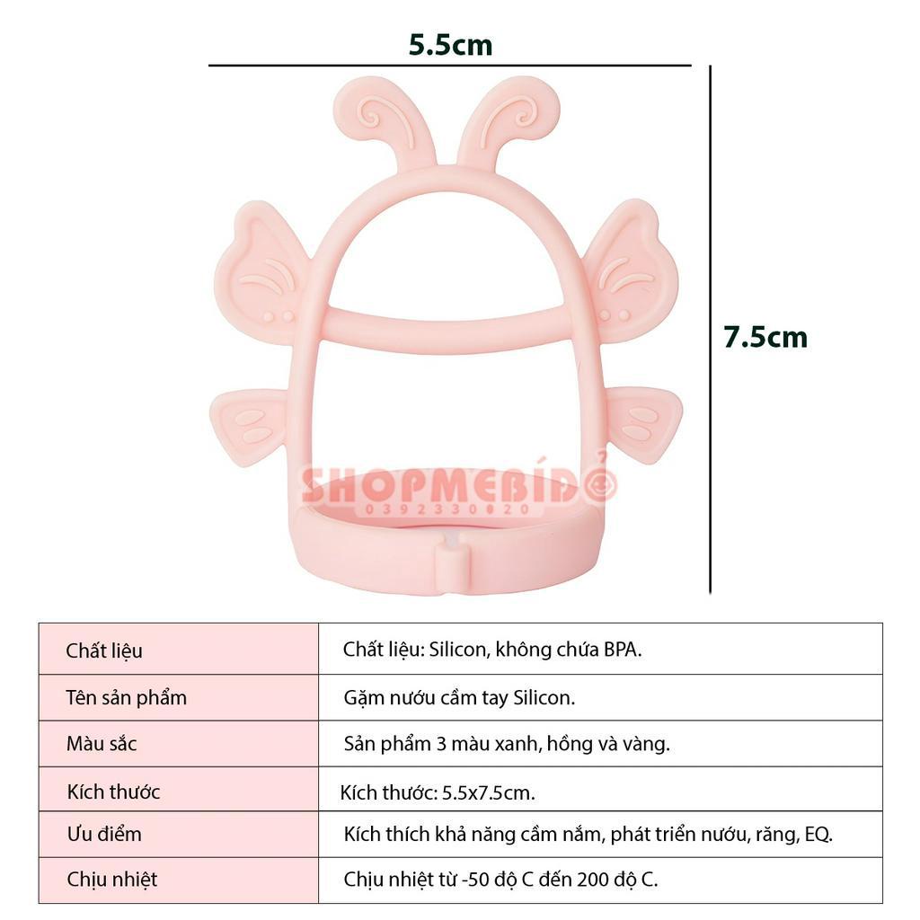 Gặm nướu cầm tay silicon Molli gặm mọc răng giảm ngứa nướu an toàn cho bé kèm hộp nhựa tiện lợi đi chơi đi du lịch PK86