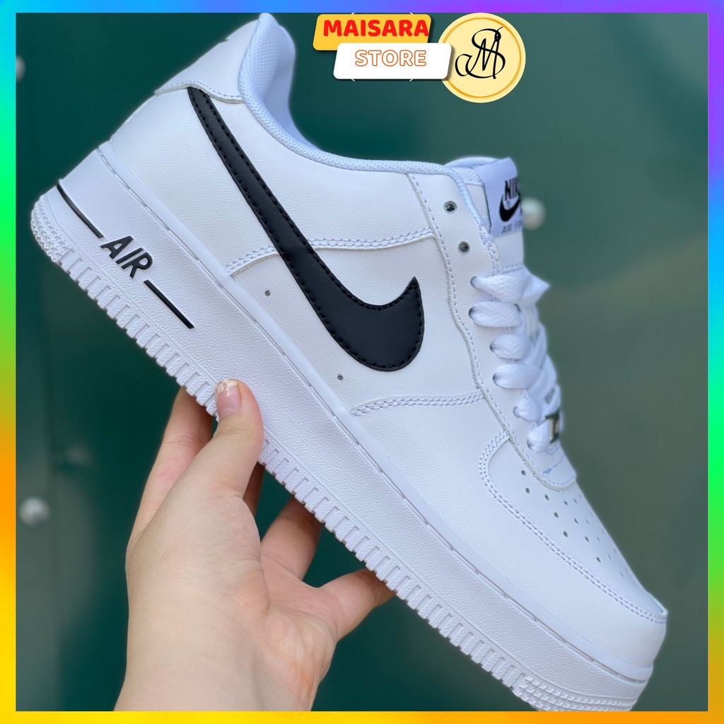 Giày_Nike vệt đen, giày af1 tick đen cao cấp hot trend full size 36-43 tặng kèm book bảo vệ.