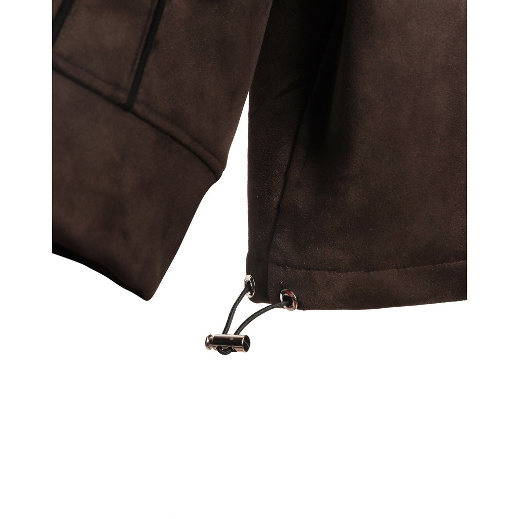 [Mã INCU50 giảm 50K đơn 250K] Áo hoodie da lộn 'GOLDIE IRON LOGO SUEDE' màu nâu | BigBuy360 - bigbuy360.vn