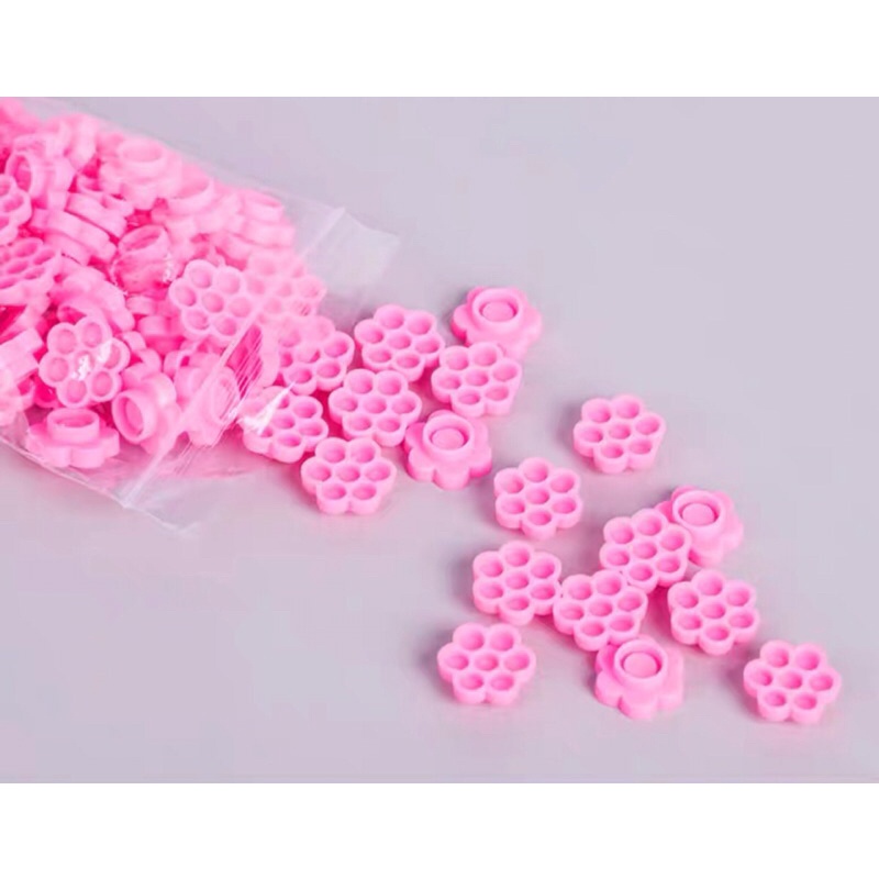 Nút đựng keo nối mi 7 ngăn hình hoa