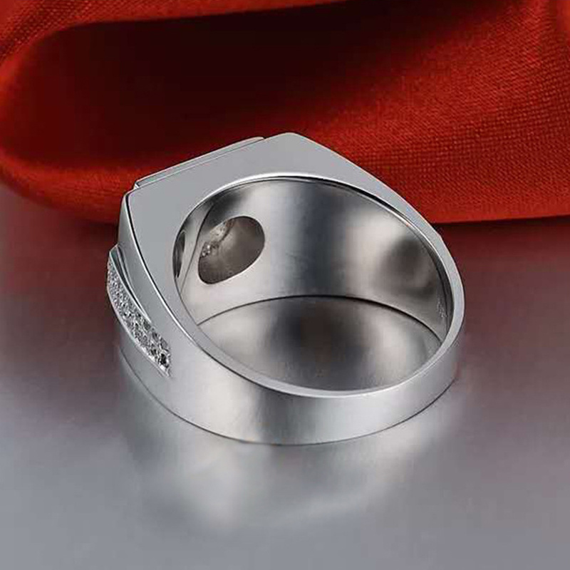 Nhẫn Cưới Mạ Bạc Đính Đá Zircon Sang Trọng
