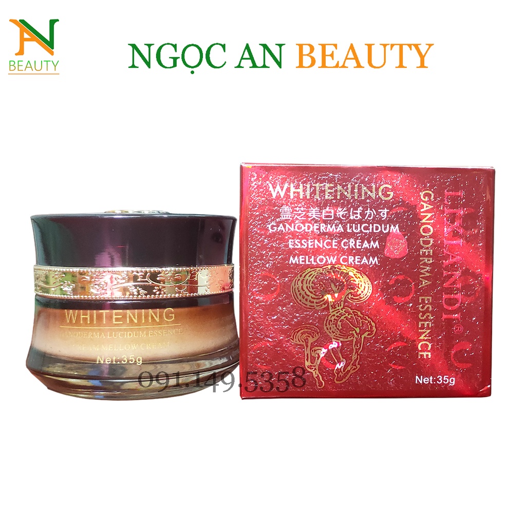 Kem Face dưỡng trắng da, mờ nám, xóa tàn nhang Nhân Sâm Linh Chi Lixiandi Whitening Lucidum Ganoderma Essance Mellow Cre