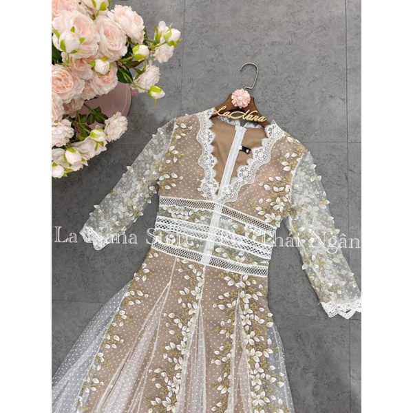 Đầm ren maxi cao cấp La Nana Store