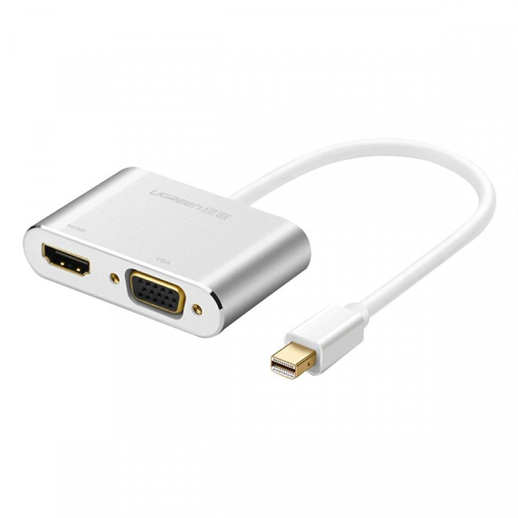 Bộ chuyển đổi Mini Displayport sang HDMI và VGA UGreen 20421 (Cáp Mini DisplayPort To HDMI + VGA) - Hàng Chính Hãng