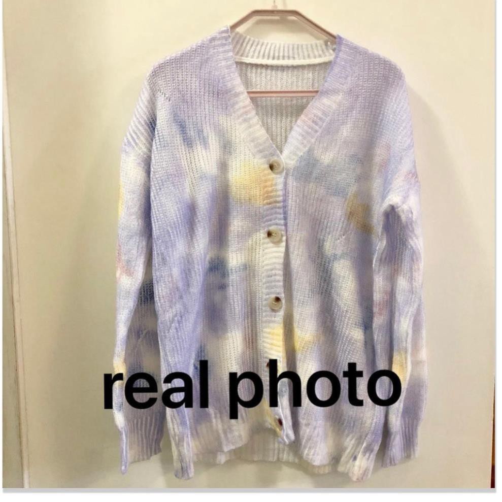 áo len oversize jennie blackpink colorful sweater kint coat Cardigans - sẵ ⚡ *