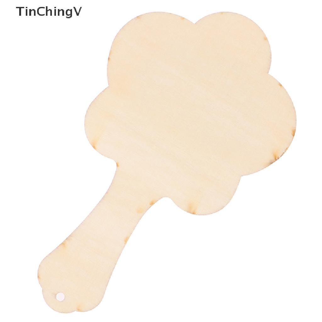 Set 2 Khuôn Gỗ Tráng Gương Màu Trắng Sáng Tạo Làm Đồ Thủ Công DIY Cho Bé
