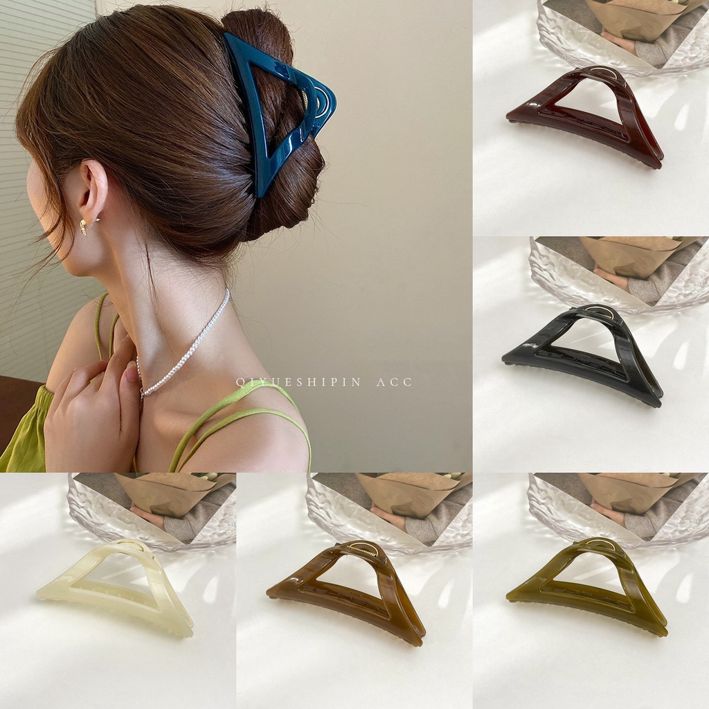 Kẹp Tóc Hình Tam Giác Phong Cách Hàn Quốc Đơn Giản Cho Nữ