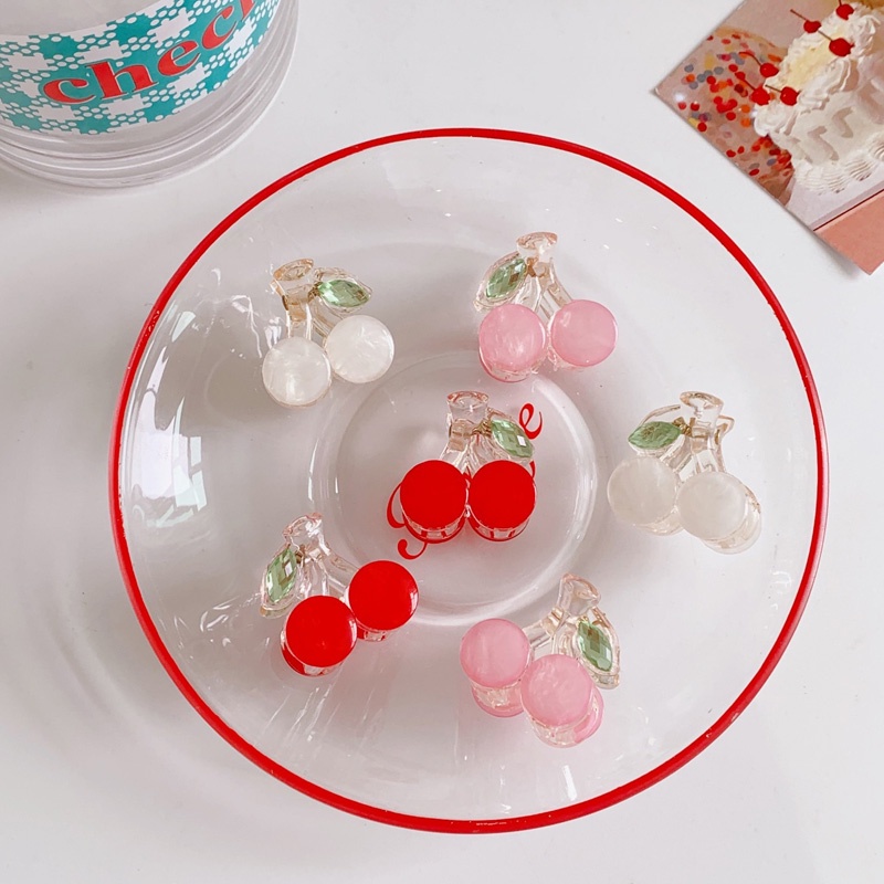 Kẹp tóc hình trái cherry dễ thương đáng yêu cho bé gái