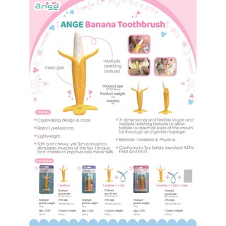 Ngậm Nướu Cắn Răng Hình Quả Chuối Ange Có Hộp Và Dây Đeo